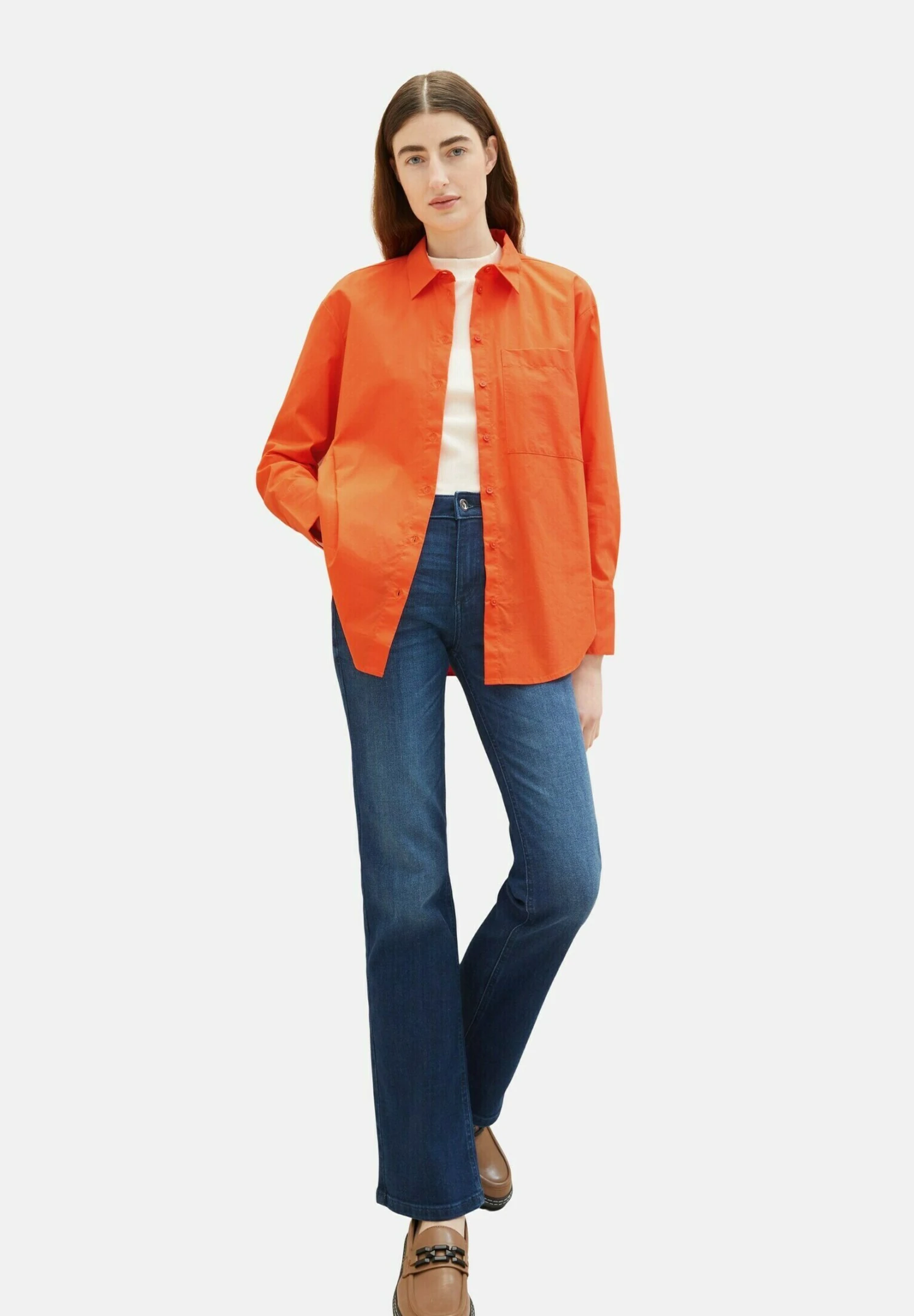 Tom Tailor Mit Aufgesetzter Brusttasche - Overhemdblouse - Fever Red 4 Tom Tailor Mit Aufgesetzter Brusttasche - Overhemdblouse - Fever Red - Afbeelding 4