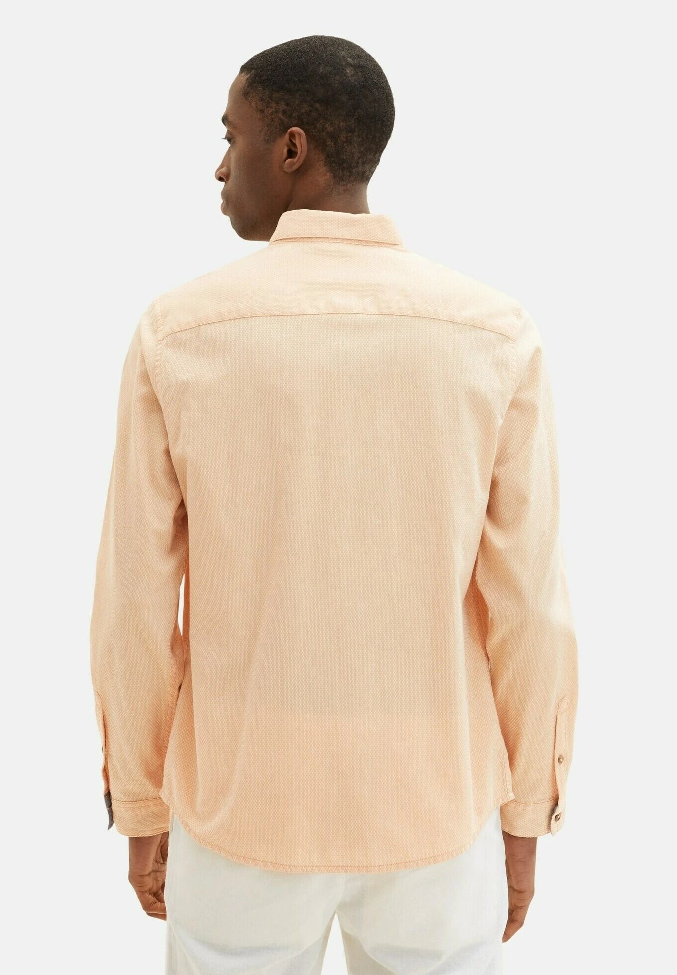 Tom Tailor Mit Struktur - Overhemd - Orange White Squared Structure 2 Tom Tailor Mit Struktur - Overhemd - Orange White Squared Structure - Afbeelding 2