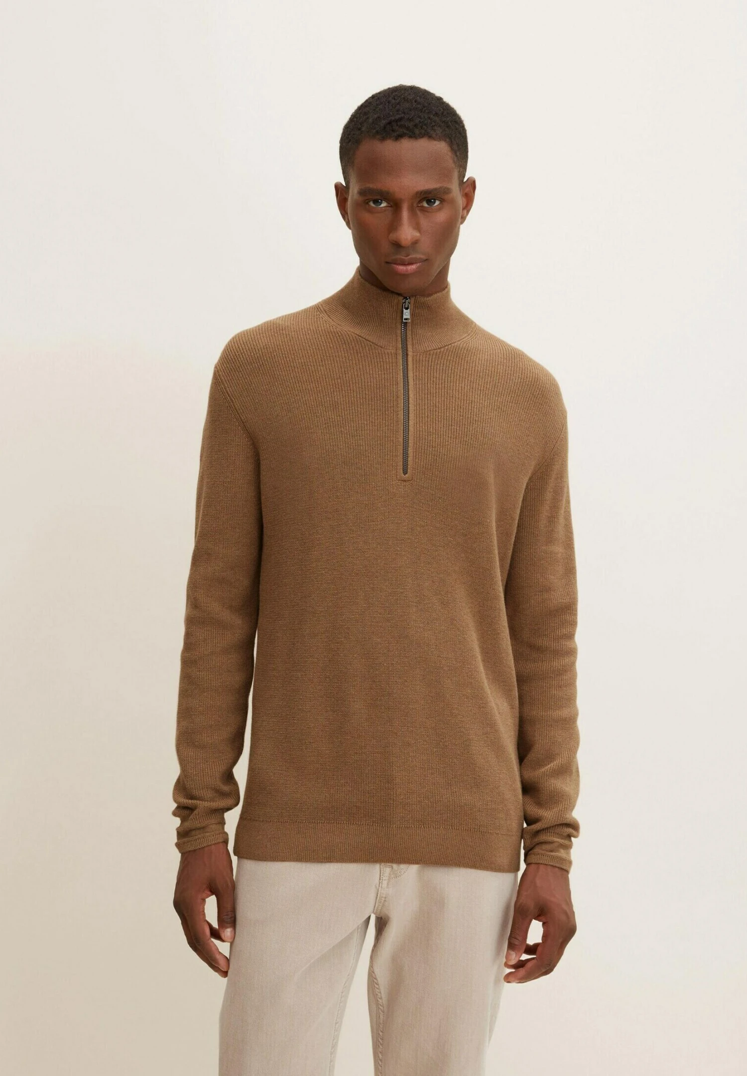 Tom Tailor Trui - Havana Brown Melange 1 Tom Tailor Trui - Havana Brown Melange