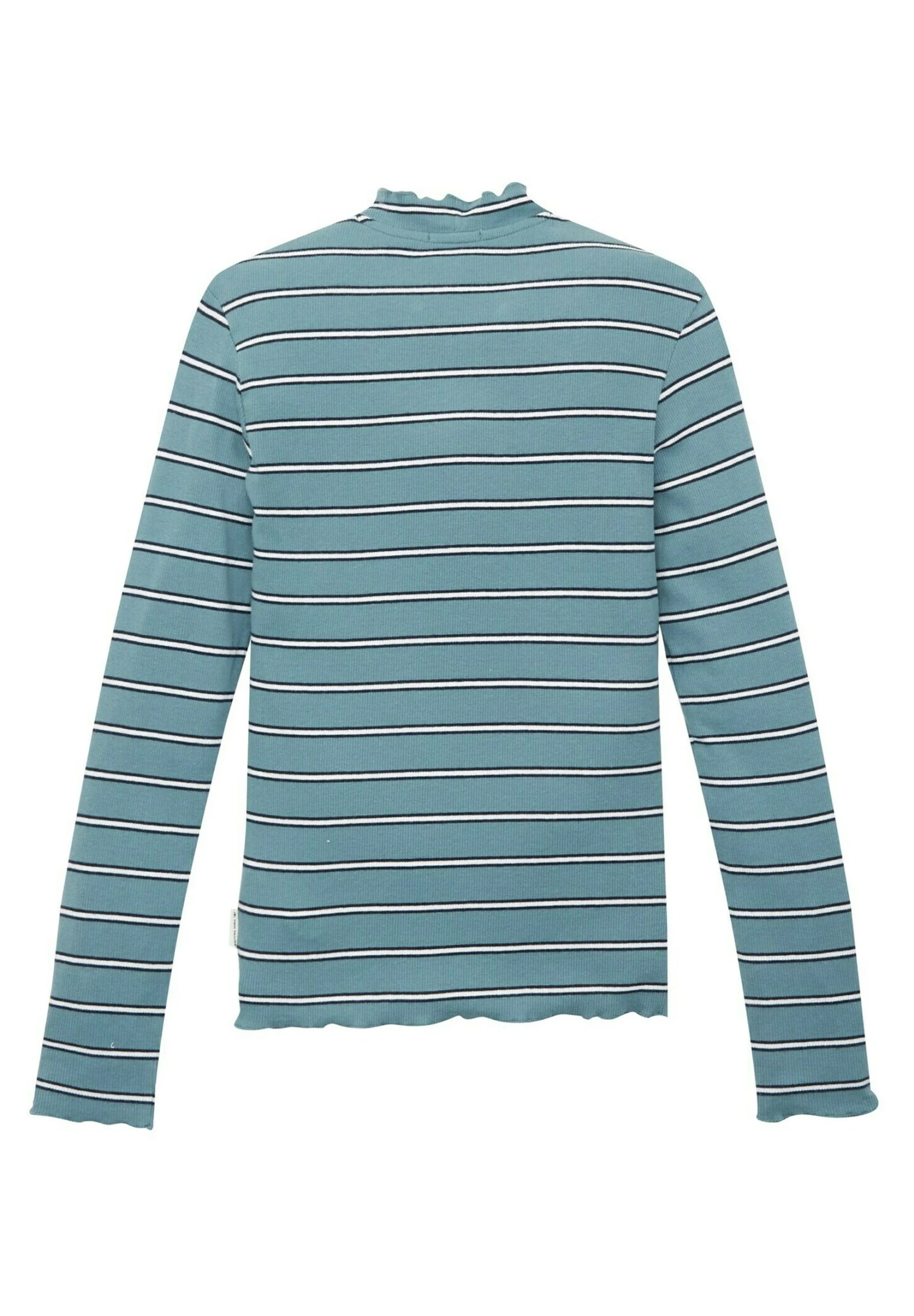Tom Tailor Langarm - Longsleeve - Green Navy White Stripe 2 Tom Tailor Langarm - Longsleeve - Green Navy White Stripe - Afbeelding 2
