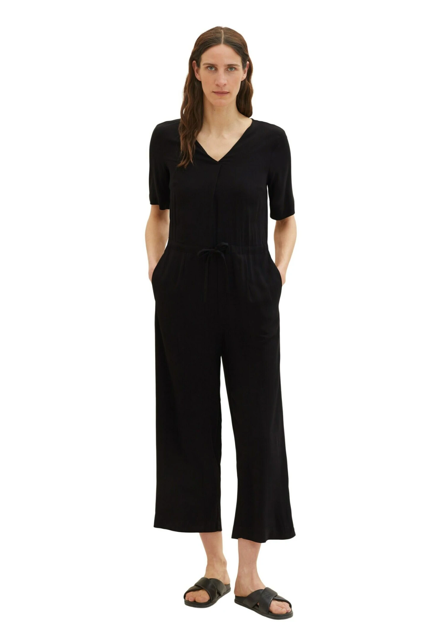 Tom Tailor Overall Mit Gürtel - Jumpsuit - Deep Black 2 Tom Tailor Overall Mit Gürtel - Jumpsuit - Deep Black - Afbeelding 2