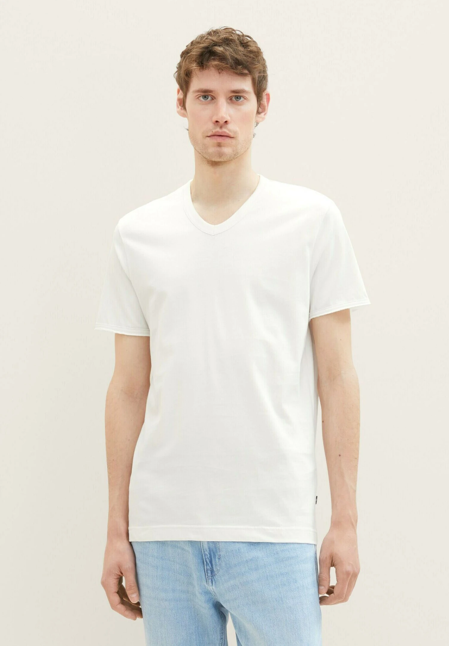 Tom Tailor T-Shirt Basic - Off White 1 Tom Tailor T-Shirt Basic - Off White