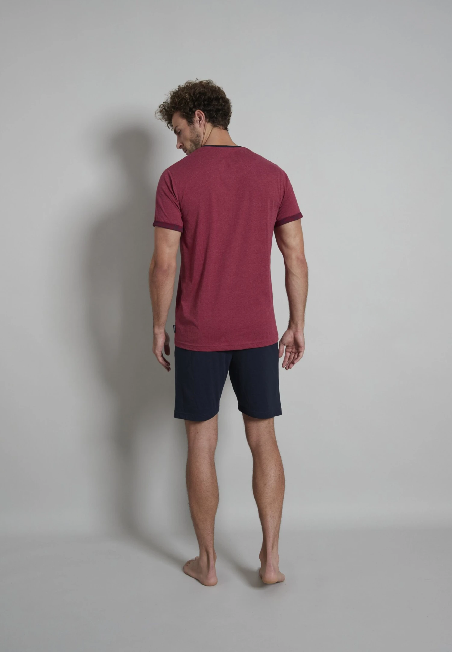 Tom Tailor Set - Pyjama - Rot Dunkel Melange 2 Tom Tailor Set - Pyjama - Rot Dunkel Melange - Afbeelding 2