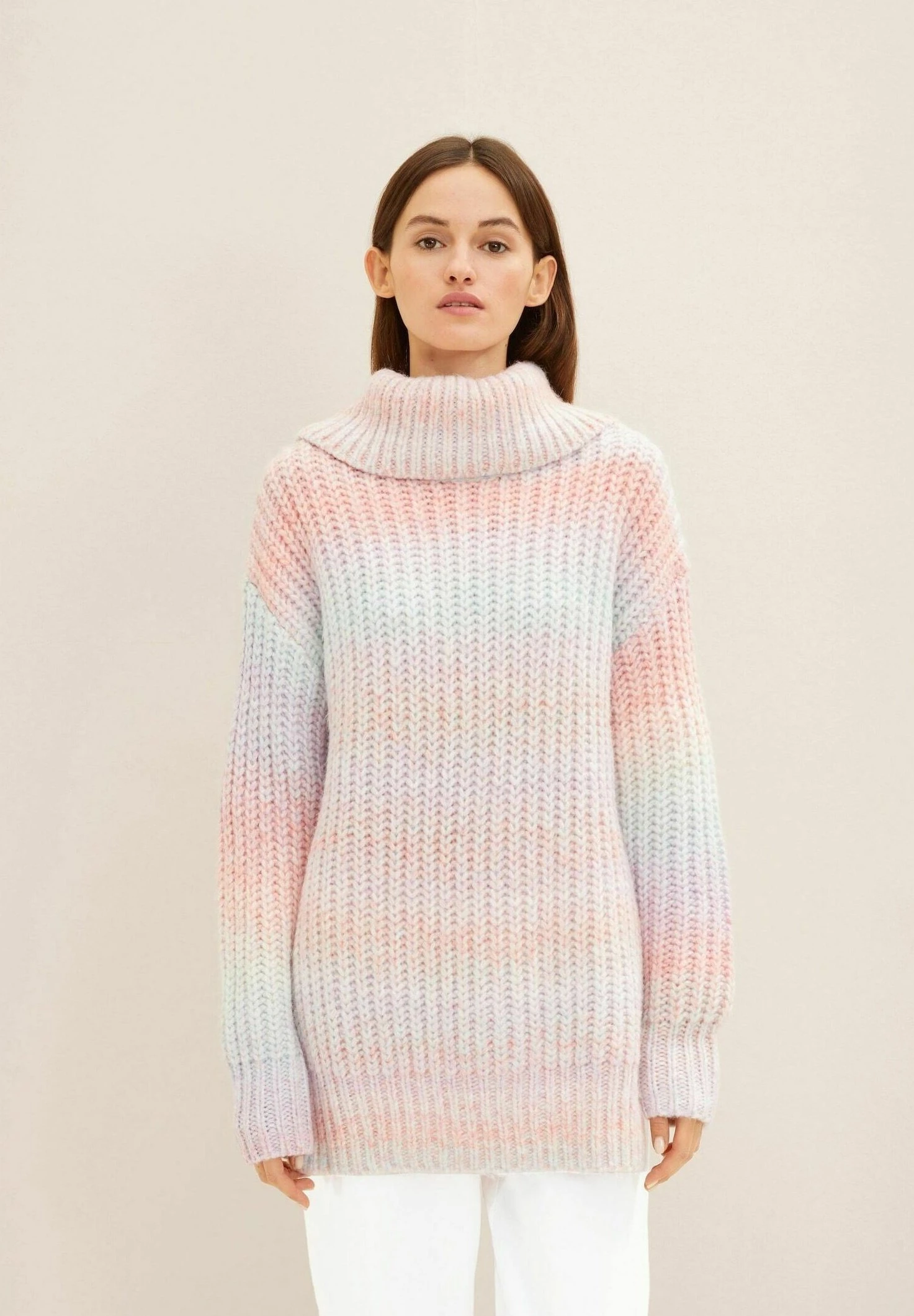 TOM TAILOR Denim Trui - Spacedye Colourflow 1 TOM TAILOR Denim Trui - Spacedye Colourflow