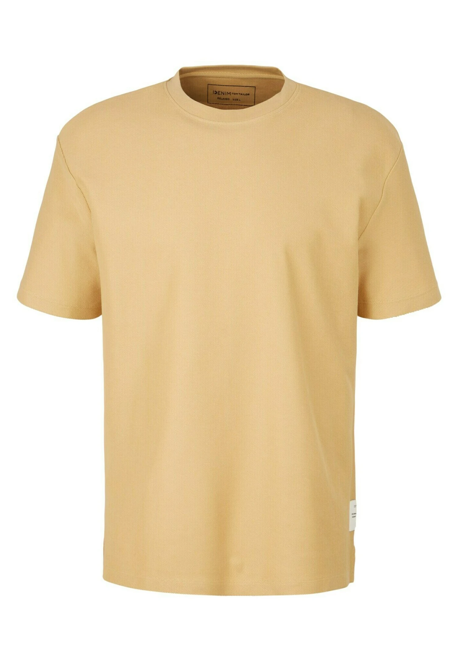 TOM TAILOR Denim Mit Struktur - T-Shirt Basic - Brown Rice 5 TOM TAILOR Denim Mit Struktur - T-Shirt Basic - Brown Rice - Afbeelding 5