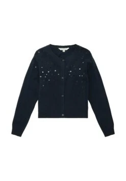 Tom Tailor Pailletten - Vest - Sky Captain Blue