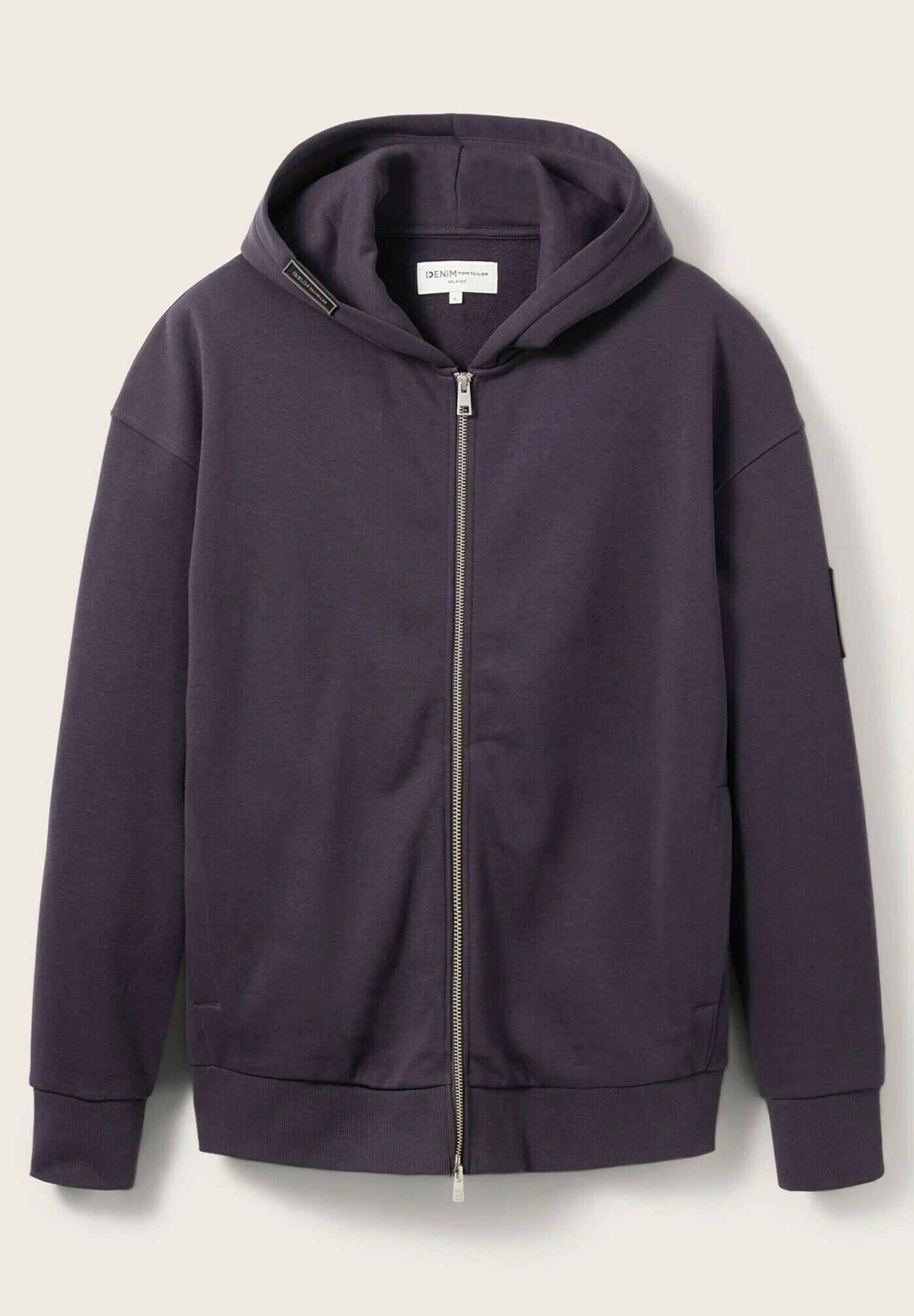 TOM TAILOR Denim Mit Logo-Detail - Sweater Met Rits - Coal Grey 8 TOM TAILOR Denim Mit Logo-Detail - Sweater Met Rits - Coal Grey - Afbeelding 8