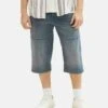 Tom Tailor Morris Overknee - Jeansshort - Mid Stone Blue Grey Denim