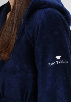 Tom Tailor Basic Velours - Badjas - Navy -Tom Tailor 9b9e25c959744da3948b9fa68d9237ee