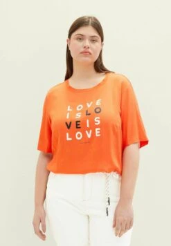 Tom Tailor Plus Mit Print - T-Shirt Print - Fever Red