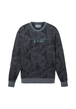 Tom Tailor Mit Allover-Print - Sweater - Navy Tonal Big Leaf Design -Tom Tailor 9bcedbe3cc20409e999a141c0a8b9788