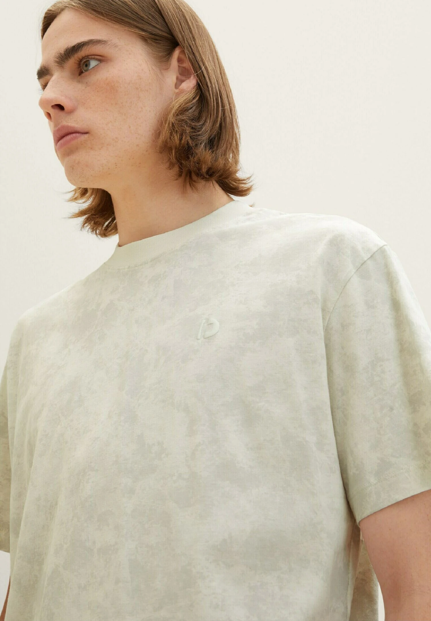 TOM TAILOR Denim Im Batik Look - T-Shirt Print - White Soft Batik Print 4 TOM TAILOR Denim Im Batik Look - T-Shirt Print - White Soft Batik Print - Afbeelding 4