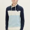 Tom Tailor Langarm Mit Stehkragen - Sweater - Dusty Mint Beige Inject Stripe