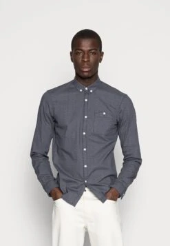 TOM TAILOR Denim Allover Printed Stretch- Overhemd - Navy Blue