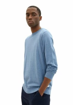 Tom Tailor In Melange Optik - Trui - Mid Blue Heather Melange -Tom Tailor 9d23ddb508044ad1bdd3bc3246352155