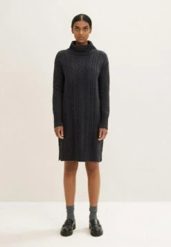 Tom Tailor In Midilänge - Gebreide Jurk - Evident Anthracite Melange