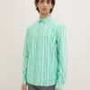 TOM TAILOR Denim Overhemd - Green Off White Big Stripe