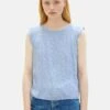TOM TAILOR Denim Ärmellose- Blouse - Light Blue Flower Print