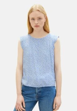 TOM TAILOR Denim Ärmellose- Blouse - Light Blue Flower Print