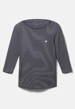 Tom Tailor Gestreiftes Mit 3/4 Arm - Longsleeve - Navy Offwhite Thin Stripe -Tom Tailor a1ccb0c6e62a4ce8a021a7f2b2a9db7e