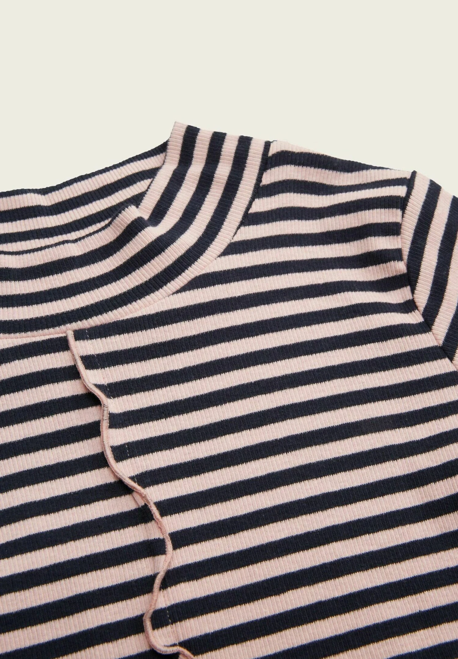 Tom Tailor Langarm - Longsleeve - Soft Pink Navy Stripe 3 Tom Tailor Langarm - Longsleeve - Soft Pink Navy Stripe - Afbeelding 3