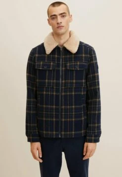 Tom Tailor Jas - Navy Brown Check