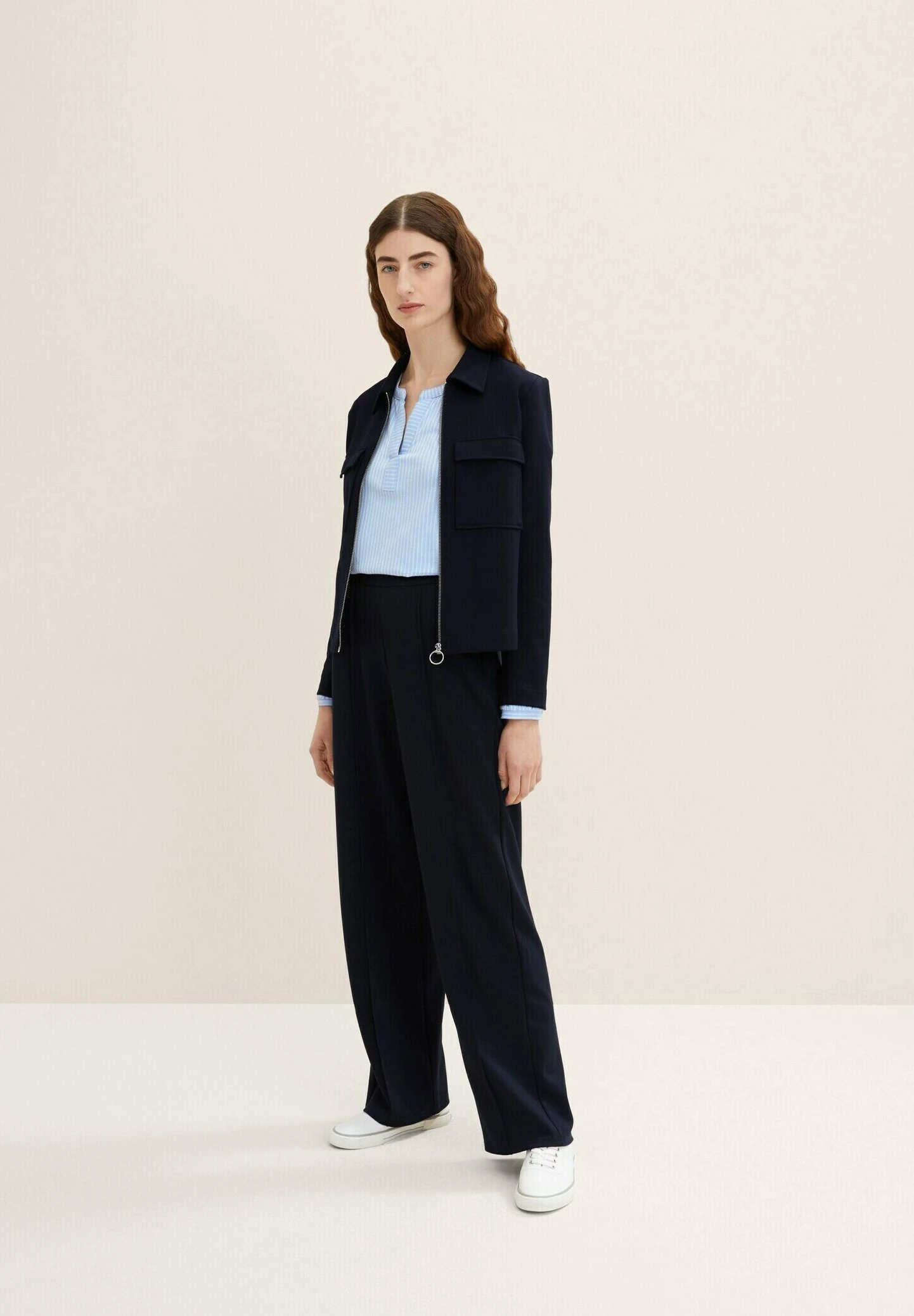 Tom Tailor Stripe - Blouse - Dreamy Blue White Thin Stripe 2 Tom Tailor Stripe - Blouse - Dreamy Blue White Thin Stripe - Afbeelding 2
