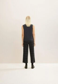 Tom Tailor Karomuster - Broek - Anthracite Small Ck Check -Tom Tailor a3af684f824247ce8f6d2b8e61f235f3