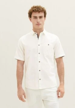 Tom Tailor Kurzarm Mit Brusttasche - Overhemd - Soft Light Beige