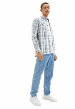 Tom Tailor Mit Karomuster - Overhemd - Mid Blue Green Check