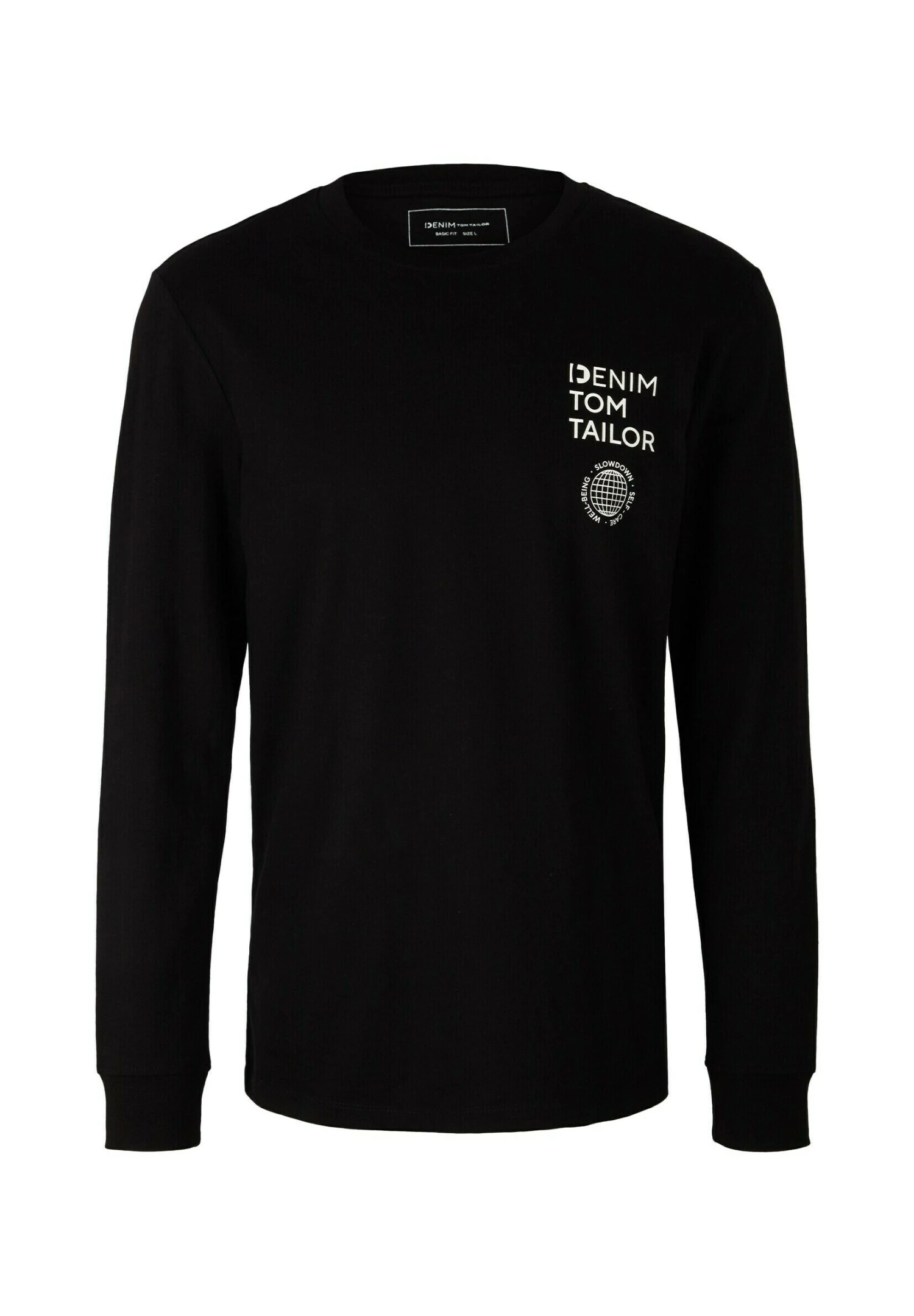 TOM TAILOR Denim Langarm Mit Print - Longsleeve - Black 5 TOM TAILOR Denim Langarm Mit Print - Longsleeve - Black - Afbeelding 5
