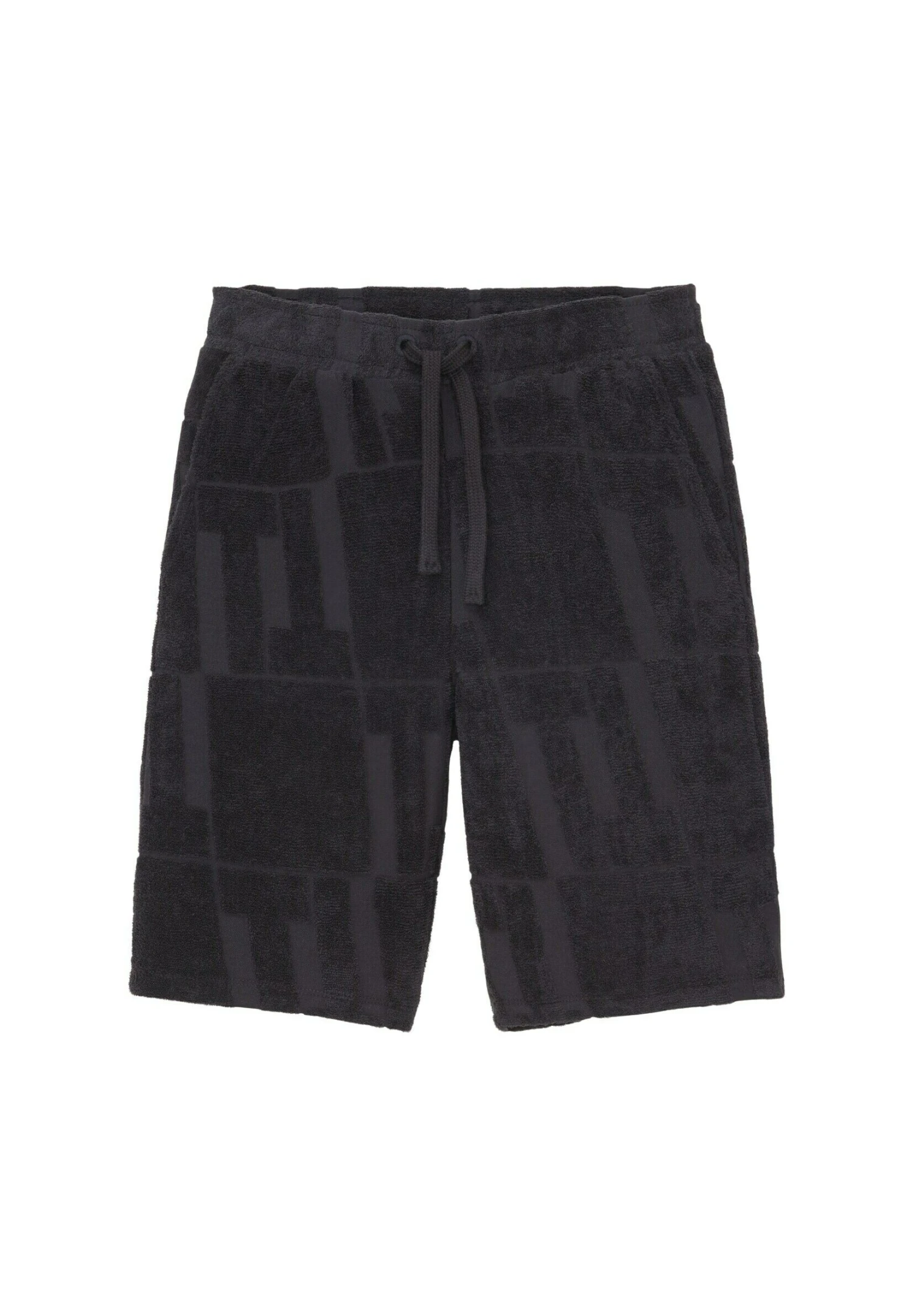 Tom Tailor French Terry Bermuda - Shorts - Dark Grey Terry Design 1 Tom Tailor French Terry Bermuda - Shorts - Dark Grey Terry Design