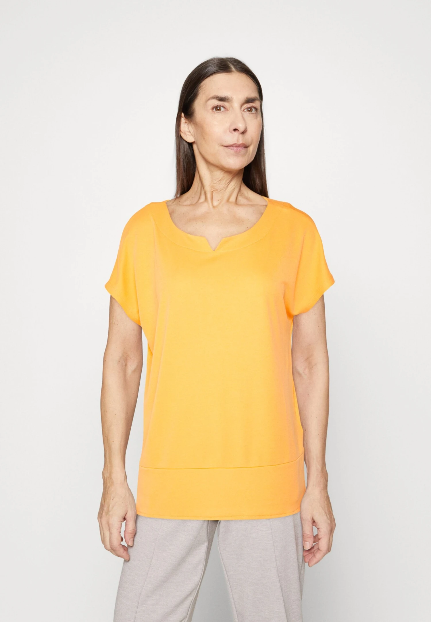 Tom Tailor Mix - T-Shirt Basic - Bright Mango Orange 1 Tom Tailor Mix - T-Shirt Basic - Bright Mango Orange