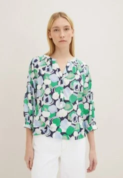 Tom Tailor Blouse - Green Flower Design