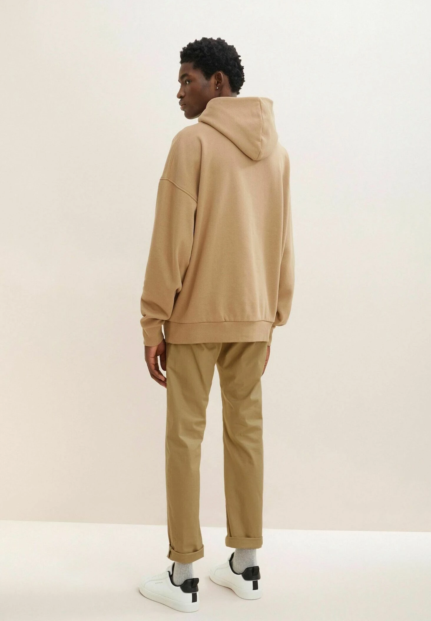 TOM TAILOR Denim Oversized Cutline - Sweater - Splashed Clay Beige 3 TOM TAILOR Denim Oversized Cutline - Sweater - Splashed Clay Beige - Afbeelding 3