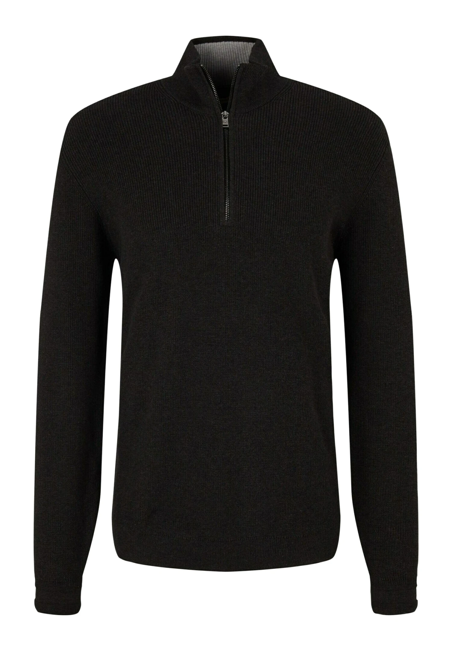 Tom Tailor Trui - Black Grey Melange 1 Tom Tailor Trui - Black Grey Melange