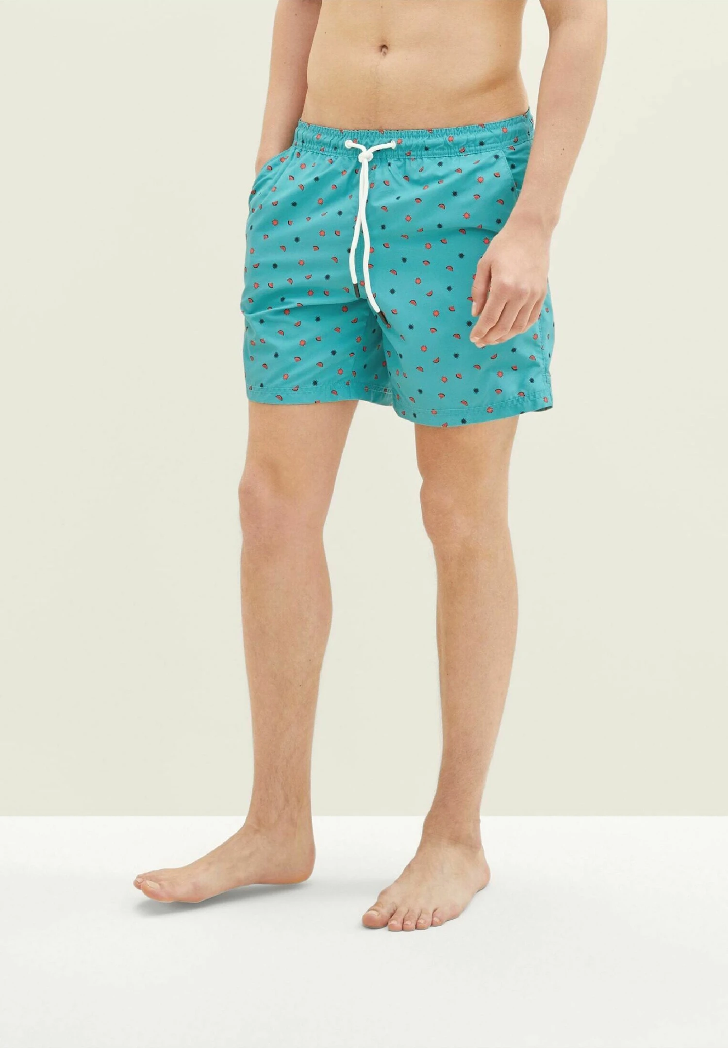 TOM TAILOR Denim Mit Allover-Print - Zwemshorts - Green Red Melon Sun Print 5 TOM TAILOR Denim Mit Allover-Print - Zwemshorts - Green Red Melon Sun Print - Afbeelding 5