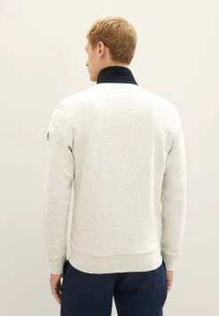 Tom Tailor Mit Stehkragen - Sweater Met Rits - Vintage Beige Melange -Tom Tailor a7566cb6772944acbac2592c496e9059