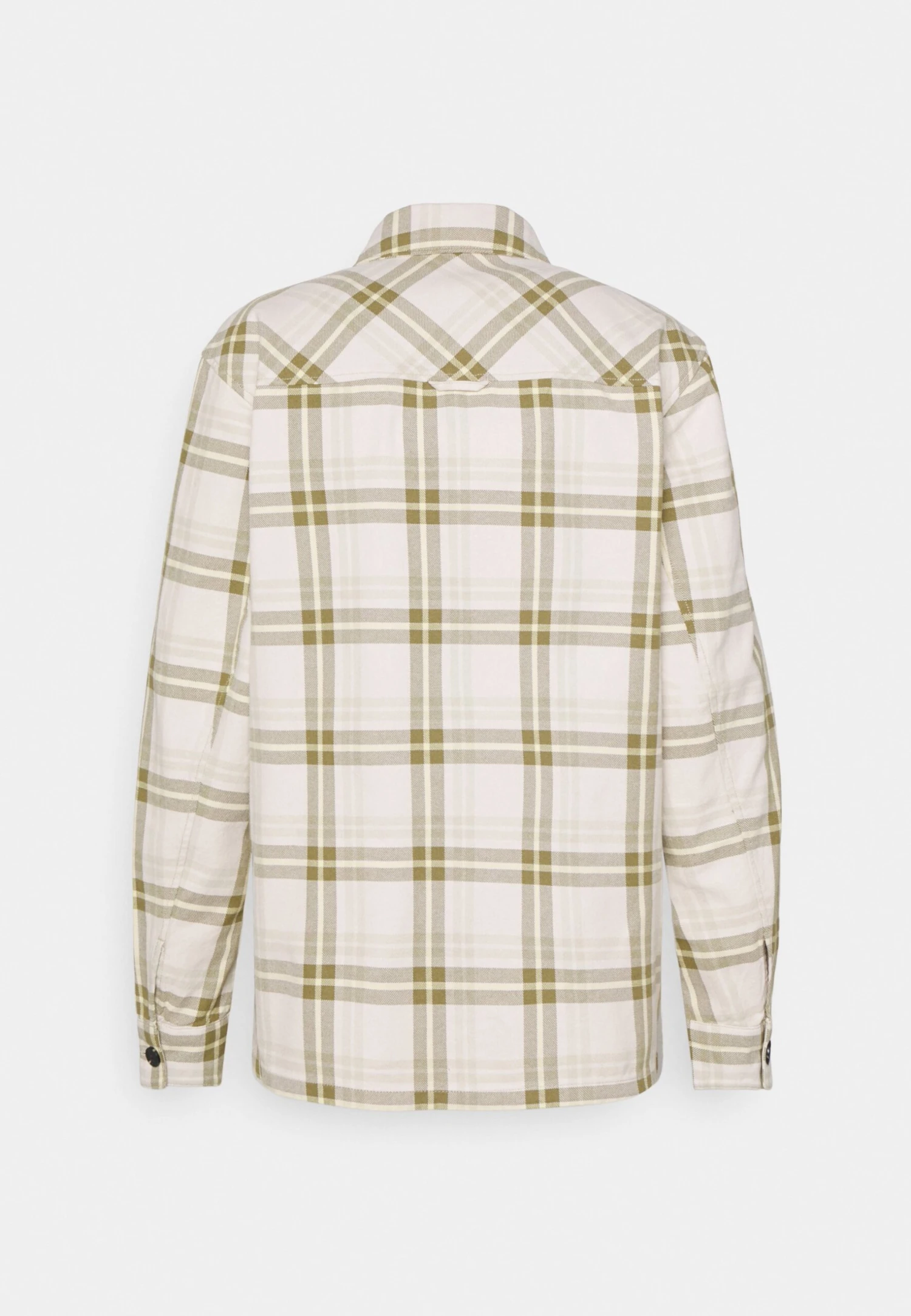 TOM TAILOR Denim Check Shirt Jacket - Lichte Jas - Creme/Olive 2 TOM TAILOR Denim Check Shirt Jacket - Lichte Jas - Creme/Olive - Afbeelding 2