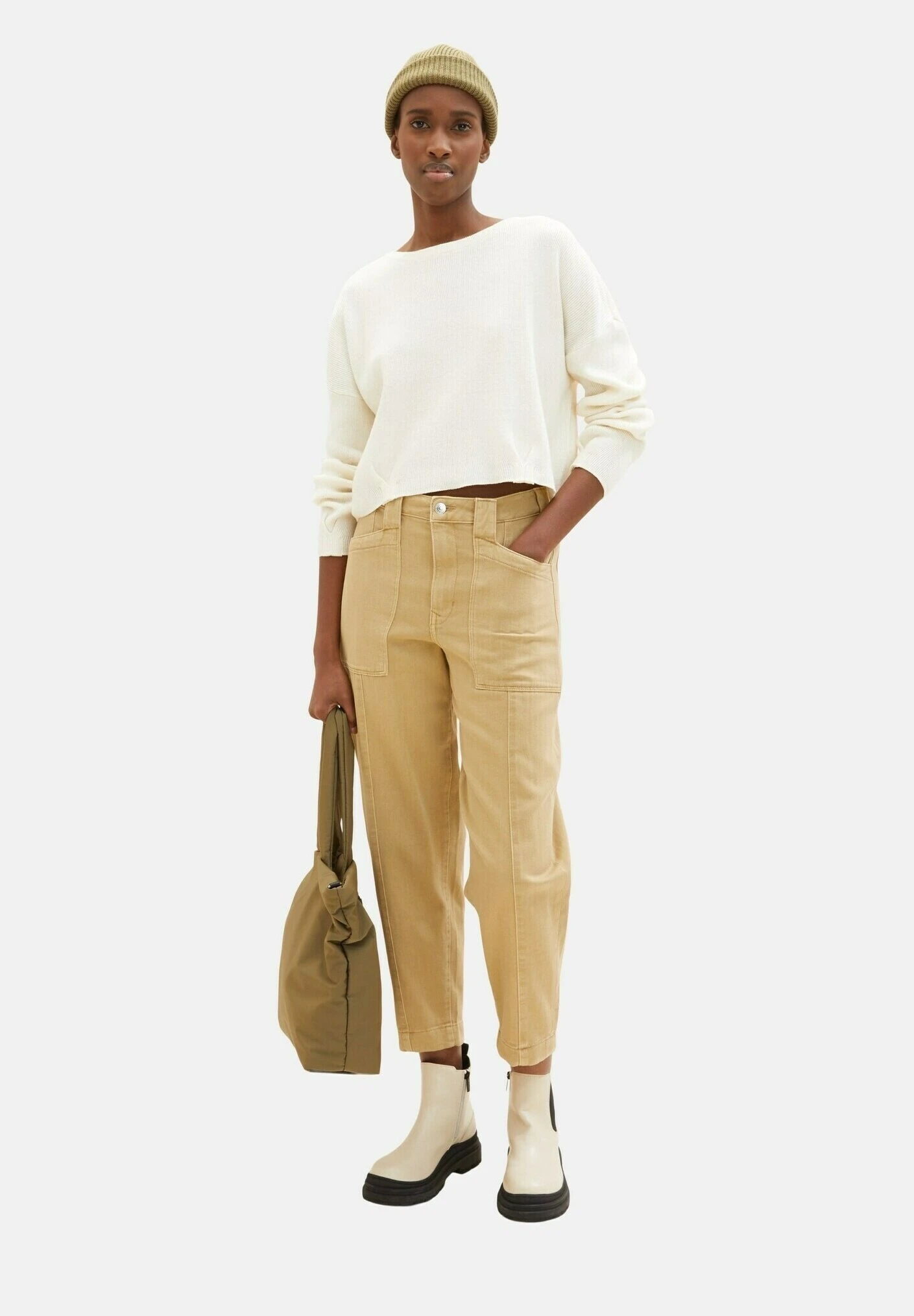 TOM TAILOR Denim Basic - Trui - Gardenia White 2 TOM TAILOR Denim Basic - Trui - Gardenia White - Afbeelding 2