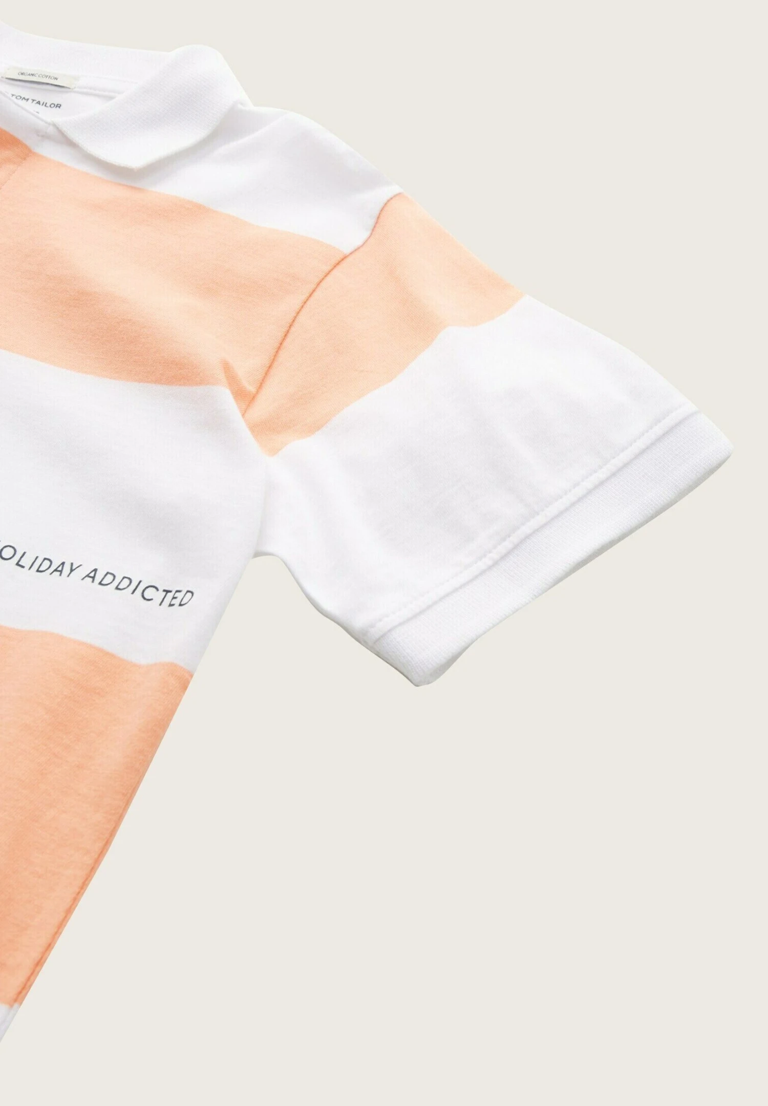 Tom Tailor Poloshirt - White Orange 3 Tom Tailor Poloshirt - White Orange - Afbeelding 3