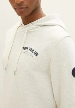 Tom Tailor Mit Logo Print - Hoodie - Vintage Beige Melange -Tom Tailor a962b6040a674c689ed7cdd88934856e