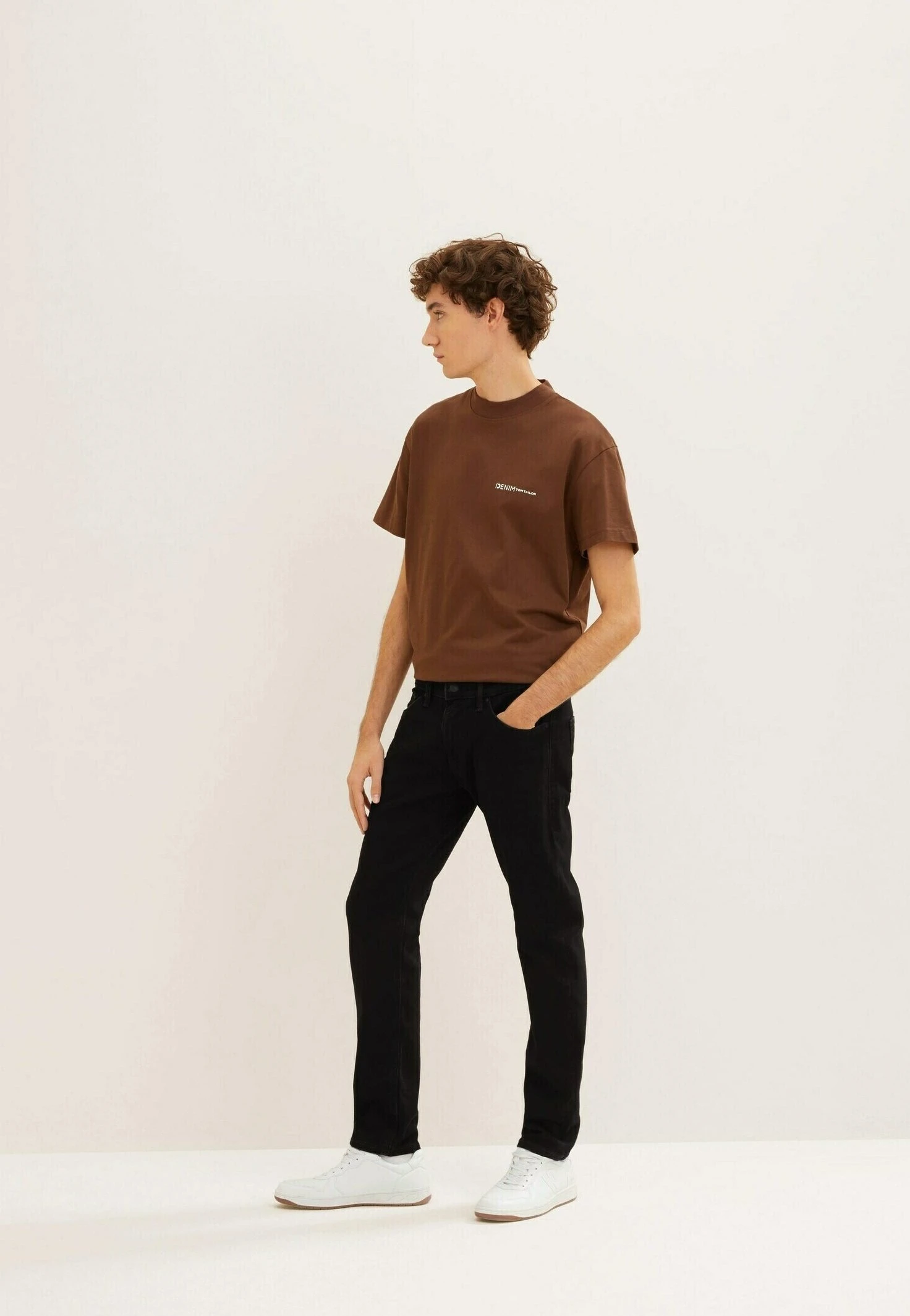 TOM TAILOR Denim Piers Mit Gürtelschlaufen - Slim Fit Jeans - Black Denim 5 TOM TAILOR Denim Piers Mit Gürtelschlaufen - Slim Fit Jeans - Black Denim - Afbeelding 5