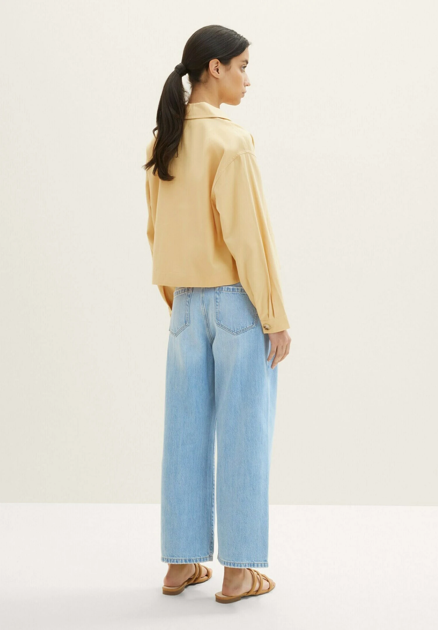 Tom Tailor High Waist Culotte - Flared Jeans - Light Stone Bright Blue Denim 3 Tom Tailor High Waist Culotte - Flared Jeans - Light Stone Bright Blue Denim - Afbeelding 3