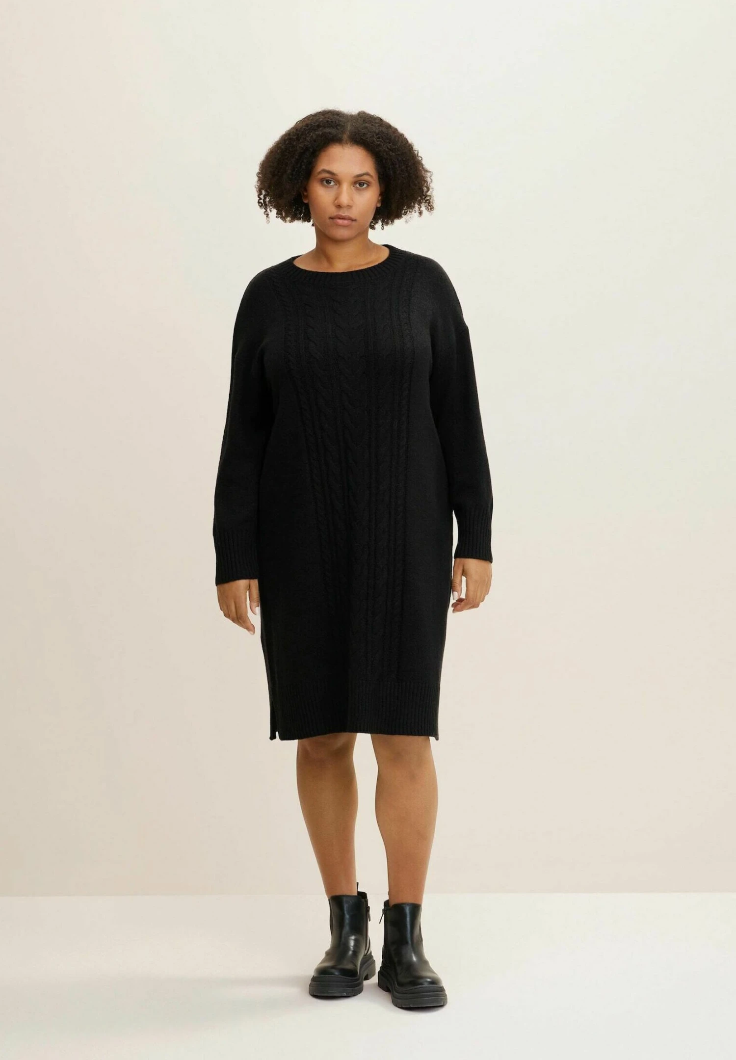 Tom Tailor Gebreide Jurk - Deep Black 1 Tom Tailor Gebreide Jurk - Deep Black