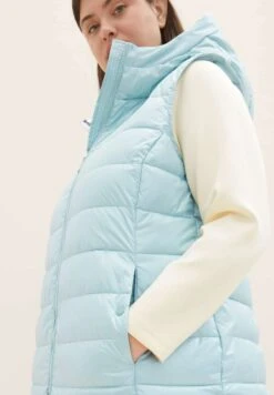 Tom Tailor PlusLange Lightweight- Bodywarmer - Dusty Mint Blue -Tom Tailor ab7c29ae314849af8eb5351a8c013faf