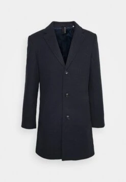 Tom Tailor Halflange Jas - Navy Blue Structure -Tom Tailor abb430c07d0e4399bdf372fa024da3f5