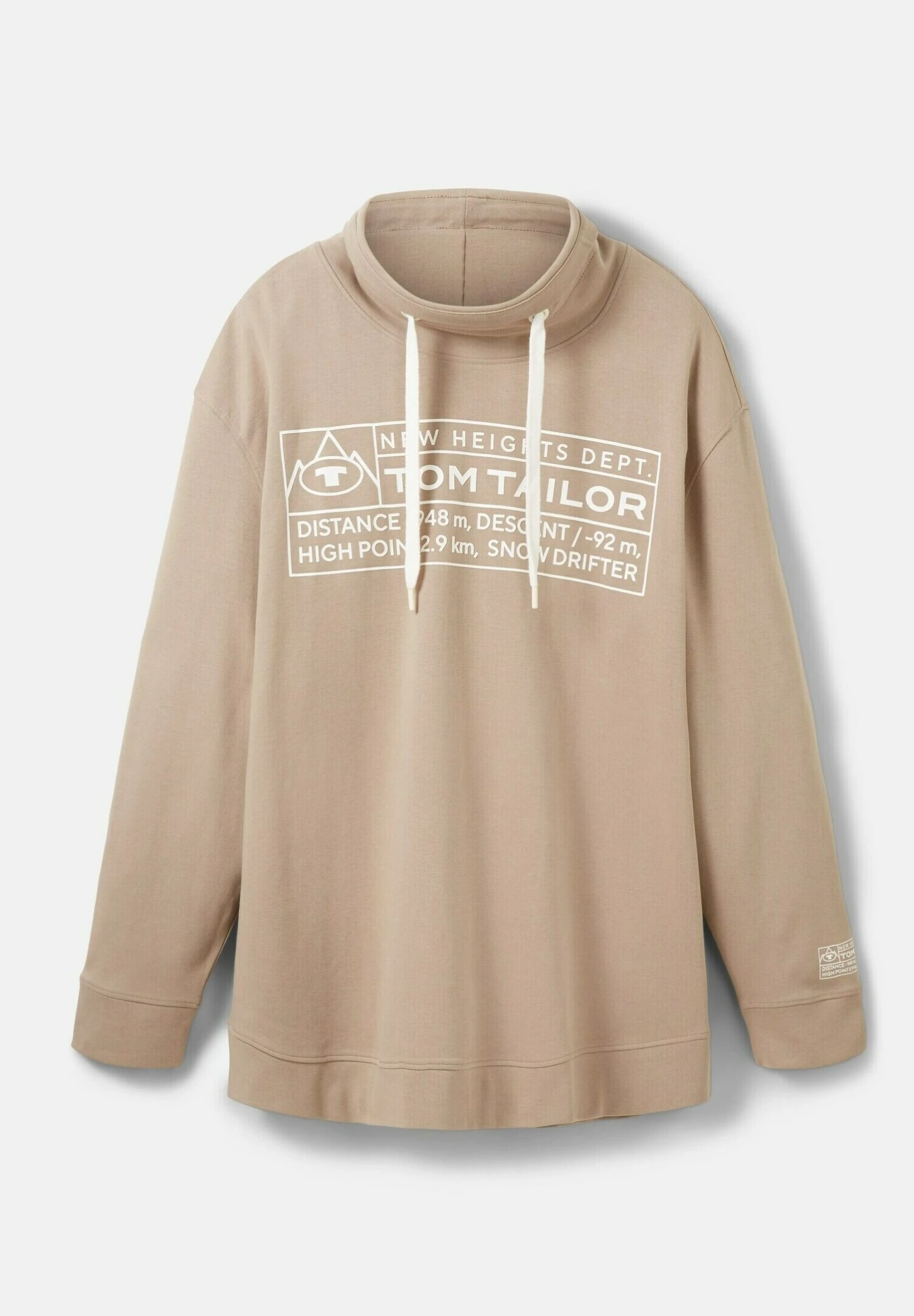 Tom Tailor Mit Stehkragen - Sweater - Quarry Beige 4 Tom Tailor Mit Stehkragen - Sweater - Quarry Beige - Afbeelding 4