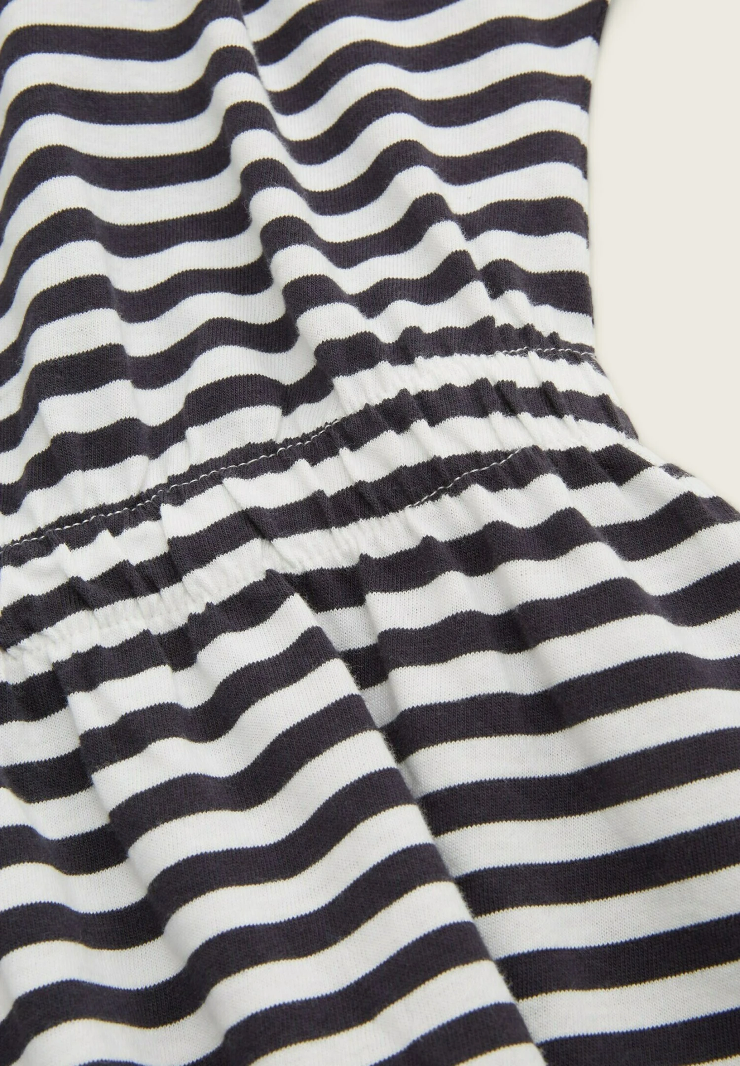 Tom Tailor Jerseyjurk - Offwhite Coal Grey Stripe 3 Tom Tailor Jerseyjurk - Offwhite Coal Grey Stripe - Afbeelding 3