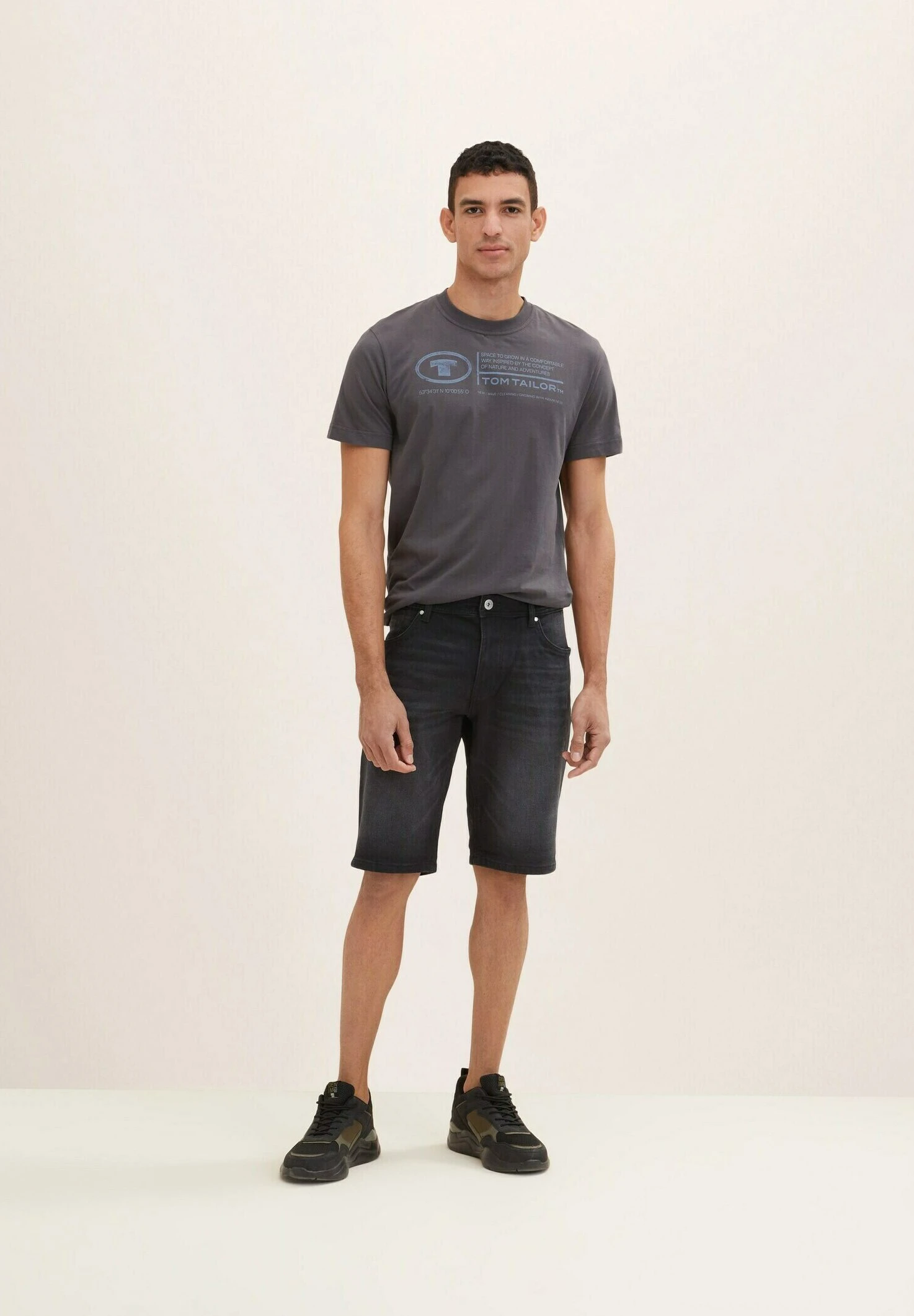 Tom Tailor Josh - Jeansshort - Dark Stone Black Black Denim 2 Tom Tailor Josh - Jeansshort - Dark Stone Black Black Denim - Afbeelding 2